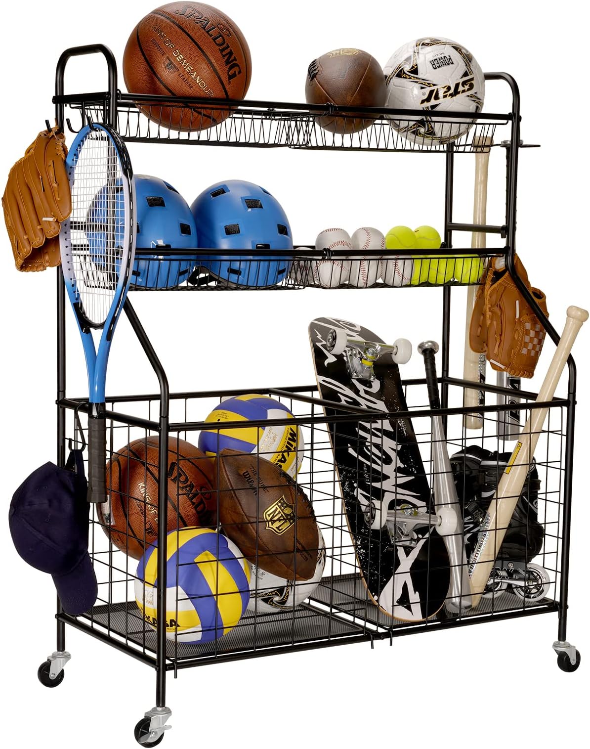 LMEBE Garage Ball Storage Organizer Sports Equipment