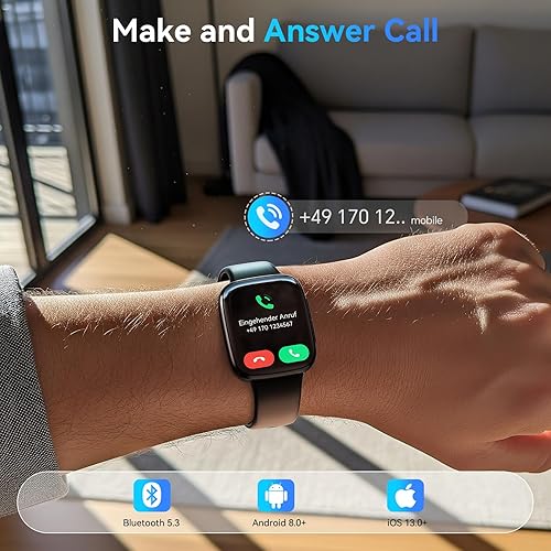 Miniatura 3 de Reloj inteligente para hombres/mujeres, responder/hacer llamadas, reloj inteligente AMOLED de 1.85 pulgadas con pantalla siempre encendida para