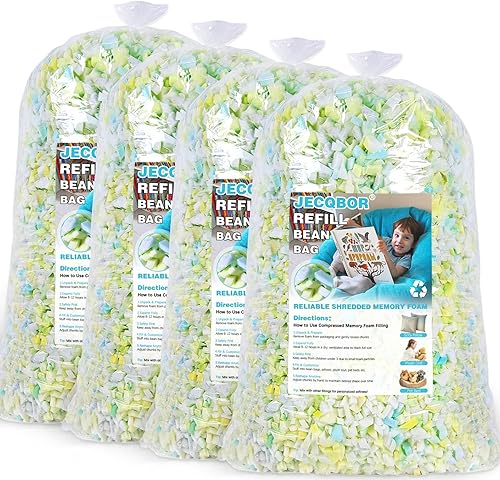 Relleno de espuma viscoelástica triturada de 20 libras para puf, relleno de puf de alta densidad de alta densidad para almohada, cojín, manualidades