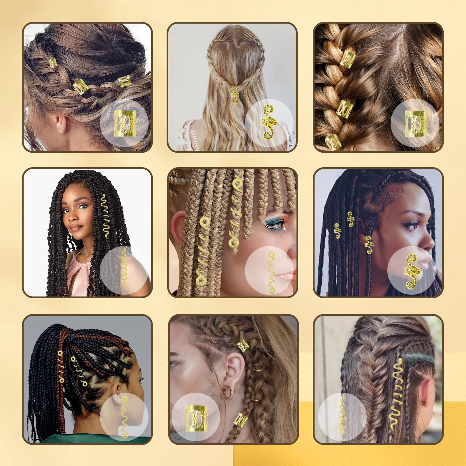 Surplex Dreadlocks Jewellery Hair Spiral Clips, Spiral Hair Clip Braids Jewellery - Image 3