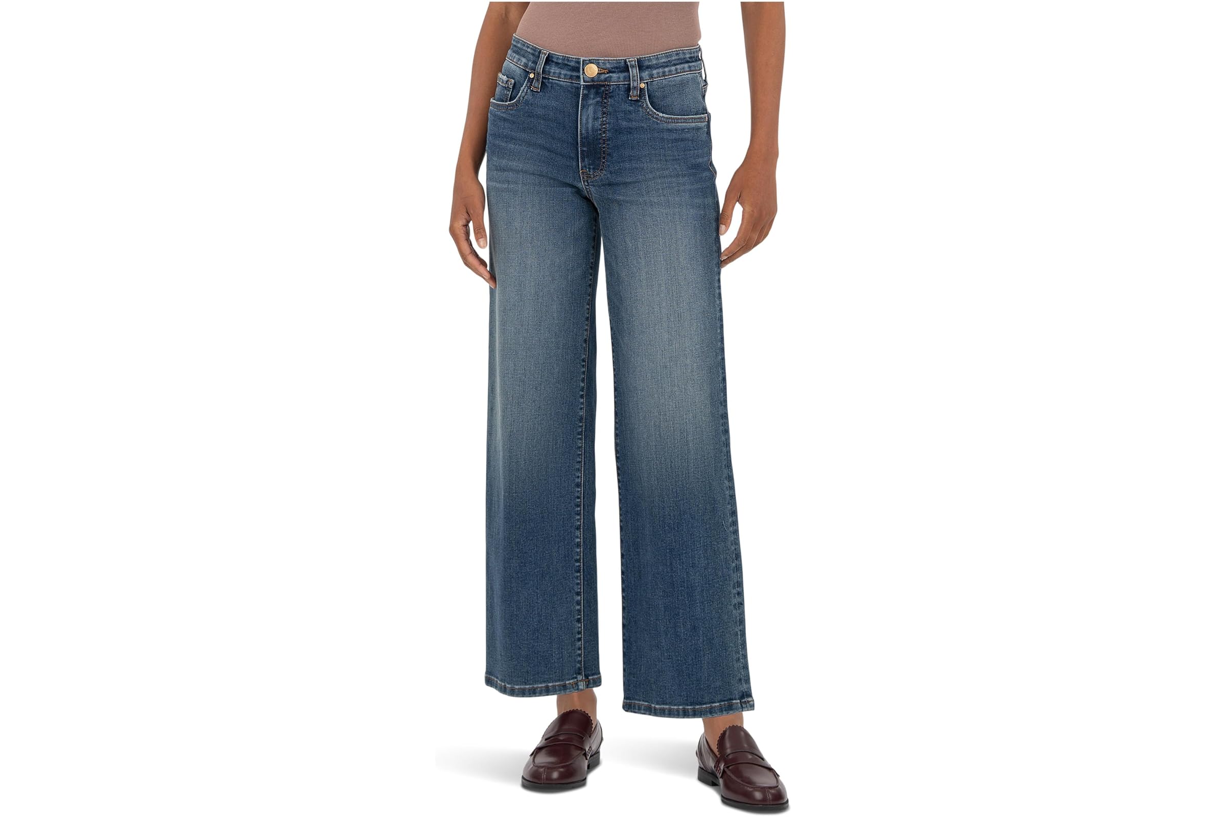 Джинсы KUT from the Kloth Charlotte High-rise-fab Ab Wide Leg