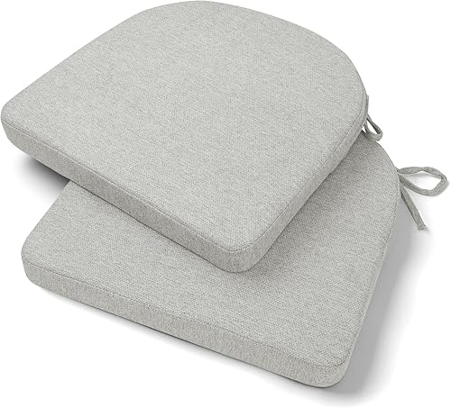 Cojines para silla, partículas antideslizantes de 17 x 16.5 x 2 pulgadas, cojines para sillas de comedor con lazos extraíbles, cojines de asiento