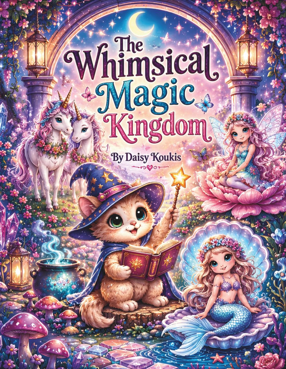 The Whimsical Magic Kingdom: Fantasy Coloring Book for Adults, Teens and Kids Filled with Magical Creatures, Unicorns, Fairies and Enchanted Worlds