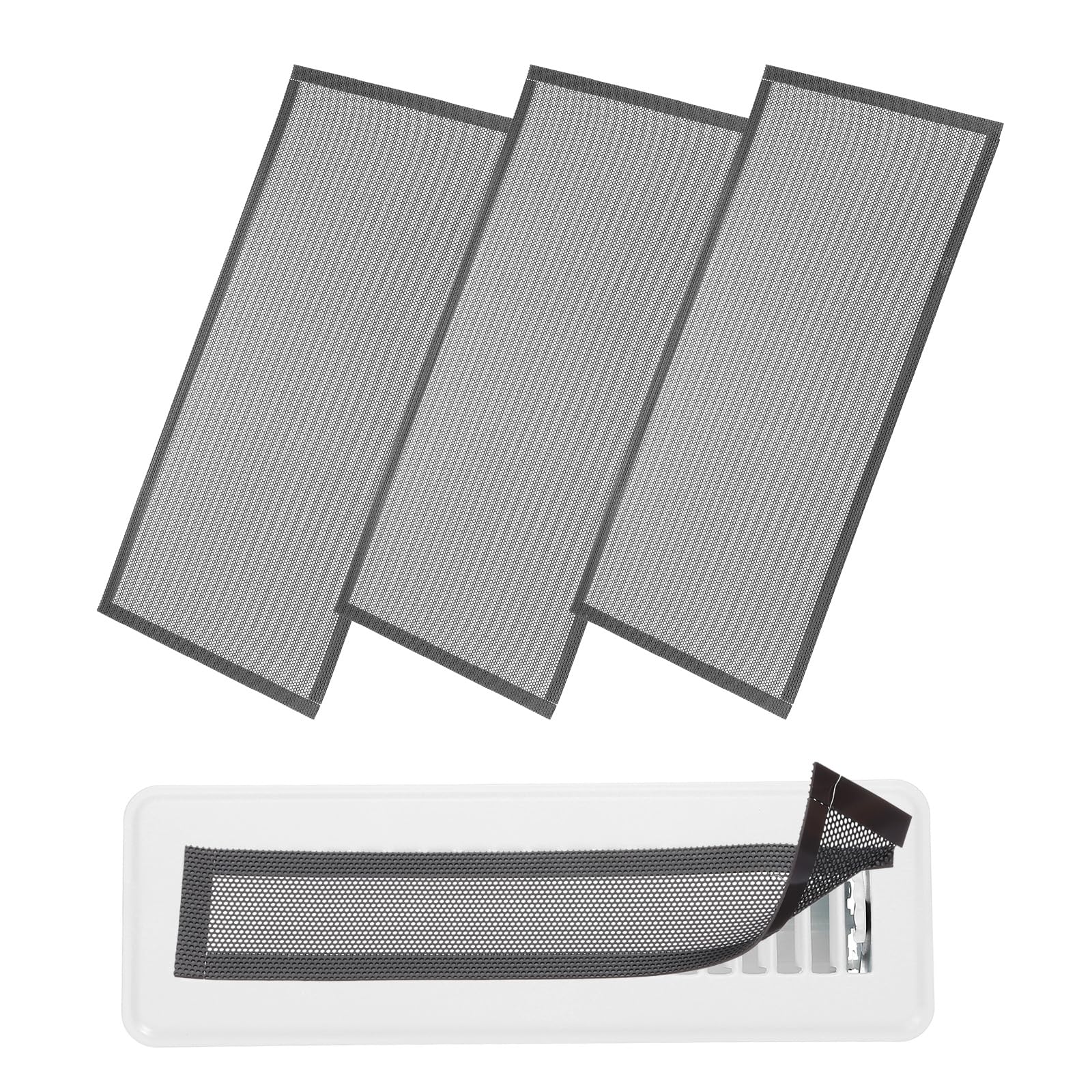 YOKIVE 4 Pcs Magnetic Floor Vent Covers, Floor Register Cover PVC Mesh Air Vent Screen Filters, Great for Home Floor Wall