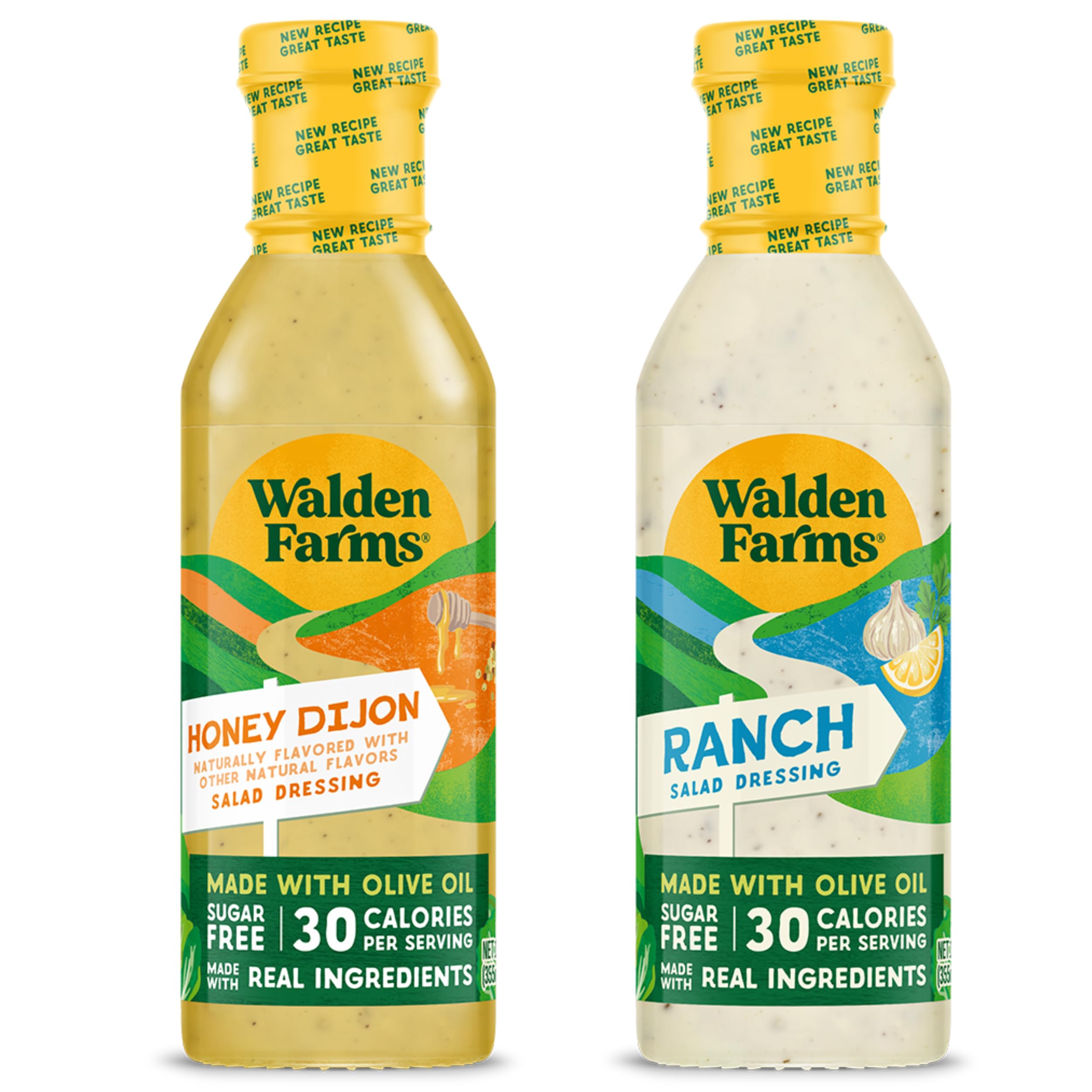 golden farms salad dressing Walden Dressings Variety Pack – Ranch & Honey Dijon – 30 Calories, Gluten-Free, Low Carb, Keto-Friendly, Sugar-Free, Dairy-Free – 12 Fl Oz (Pack of 2) : Grocery & Gourmet Food Ranch dressing