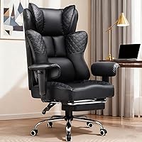 GTRACING Big & Tall 400lbs Gaming Chair - Wide Ergonomic Office Chair w/ Footrest, 150° Recline, Pocket Springs & Adjustable Arms