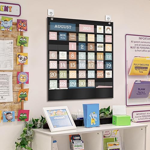 Miniatura 9 de Godery Calendario bohemio de bolsillo para tarjetas de aula, suministros escolares, decoraciones para profesores, tablón de anuncios de pre-kínder a