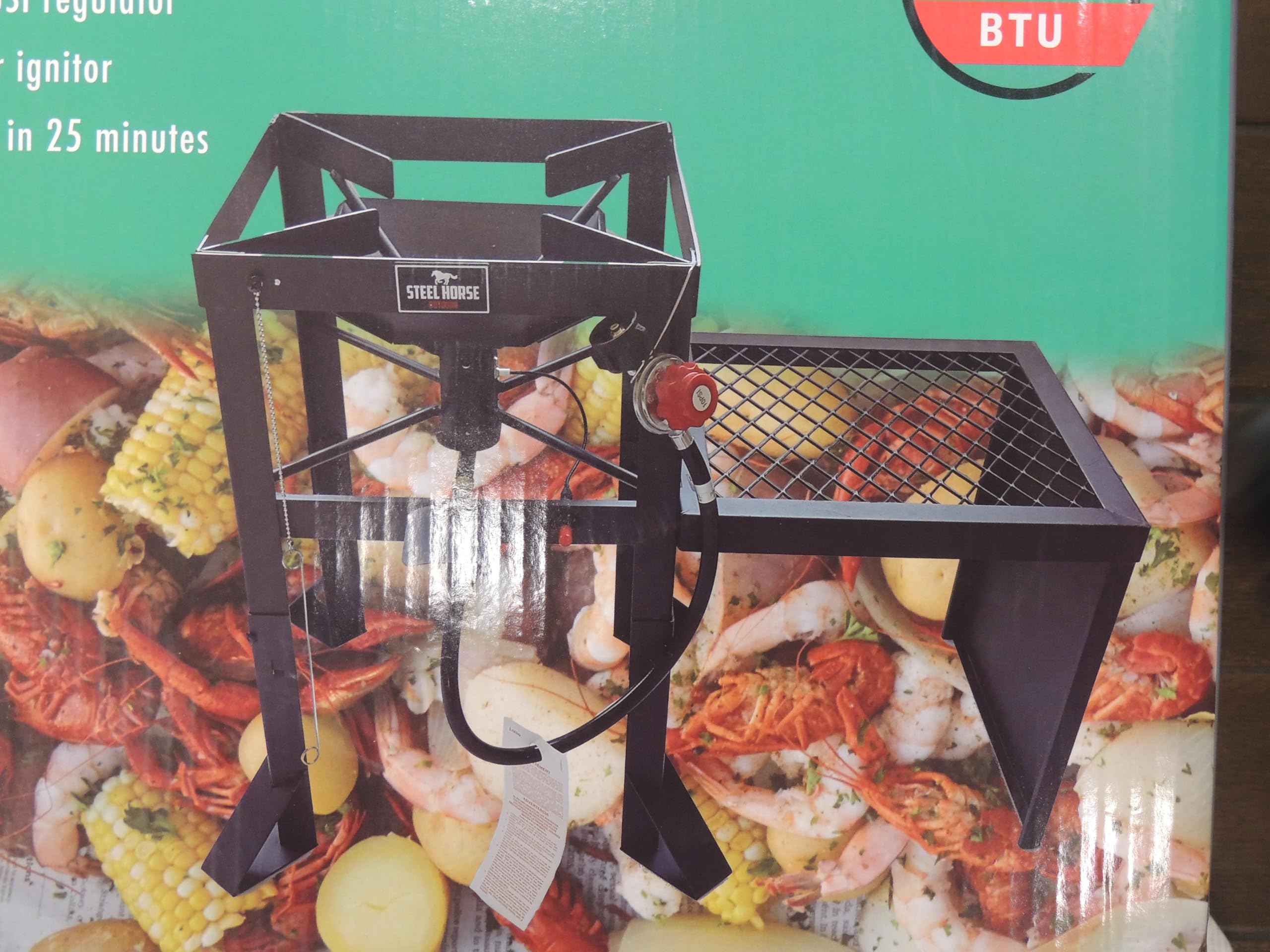 Steel Horse Outdoors 130,000 BTU Dual Jet Burner with Stand