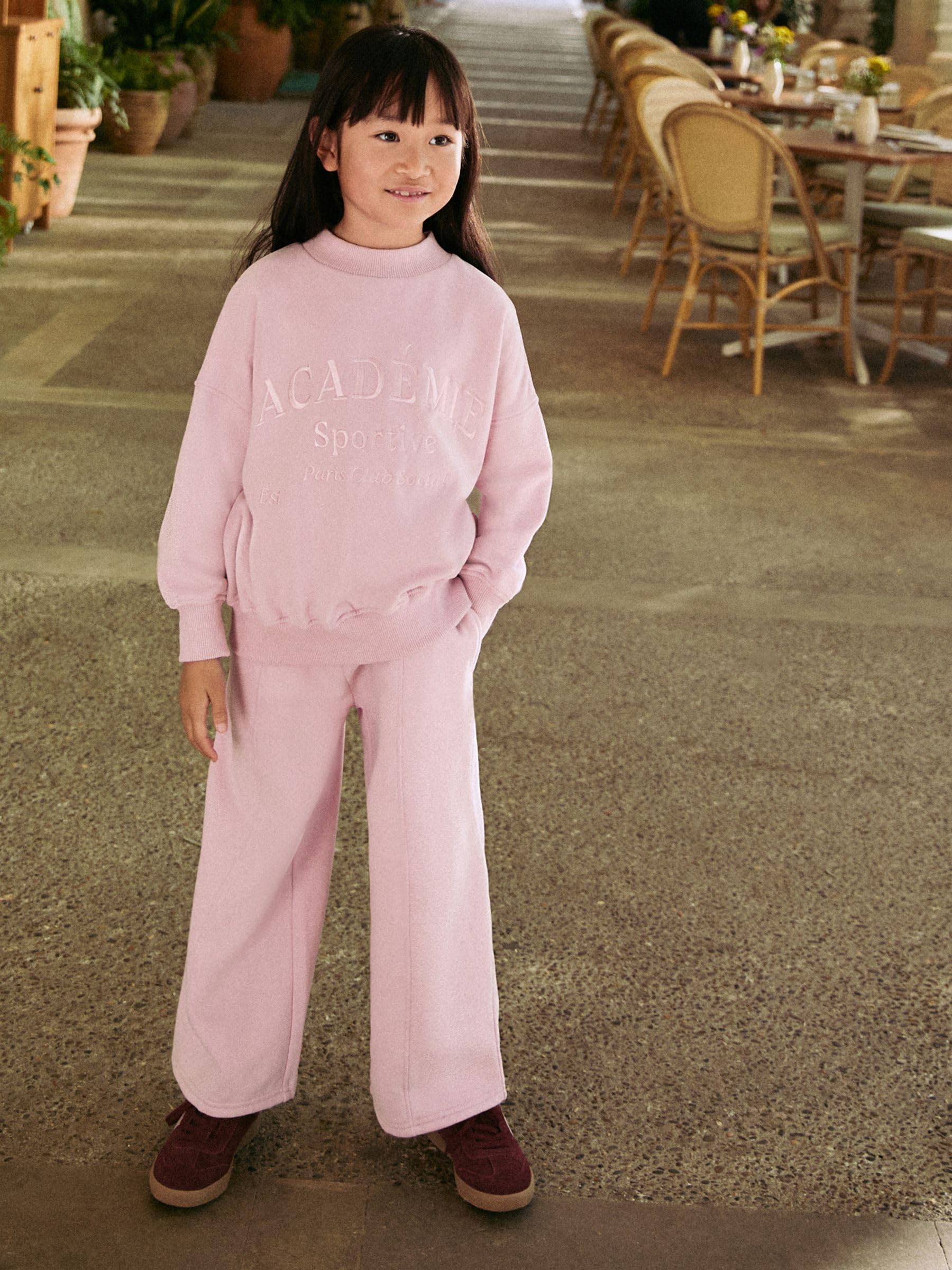 NEXT Fille Ensemble sweat et pantalon de jogging large