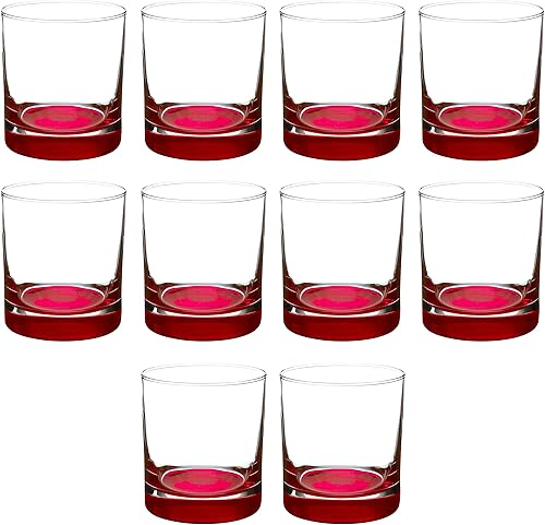 Libbey - Vasos de whisky de 10 onzas, juego de 10 unidades, paquete a granel, base pesada, vaso de moda antigua, perfecto para whisky, bourbon,