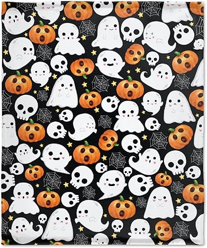 Miniatura 3 de Manta de bebé de fantasmas de Halloween, manta acogedora y suave para niños, niñas, bebés, recién nacidos, regalos de cumpleaños de Navidad, 40 x 30