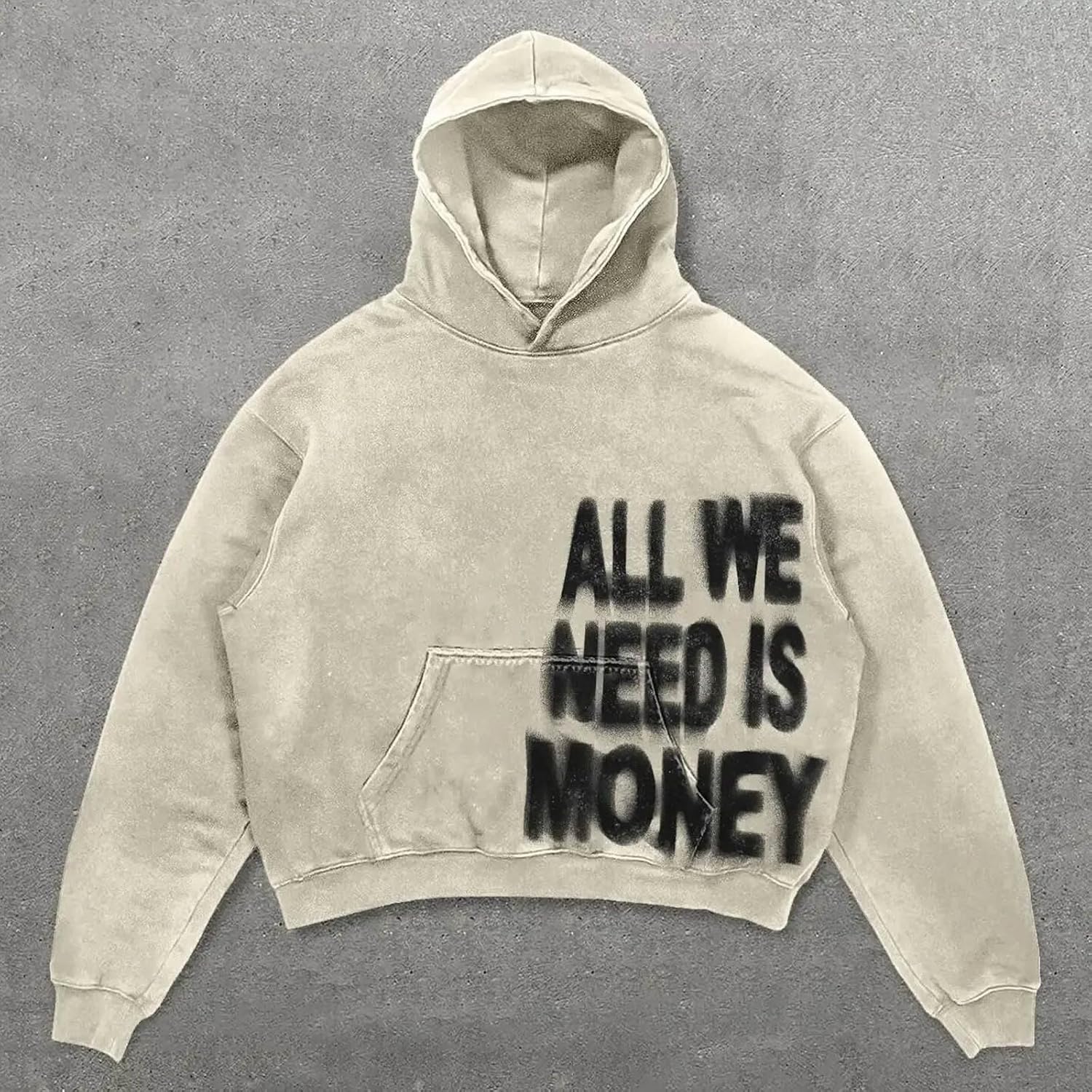 Sweat à Capuche Avec Strass "For The Culture" - Coupe Ample Unisexe, Style Hip-hop Décontracté