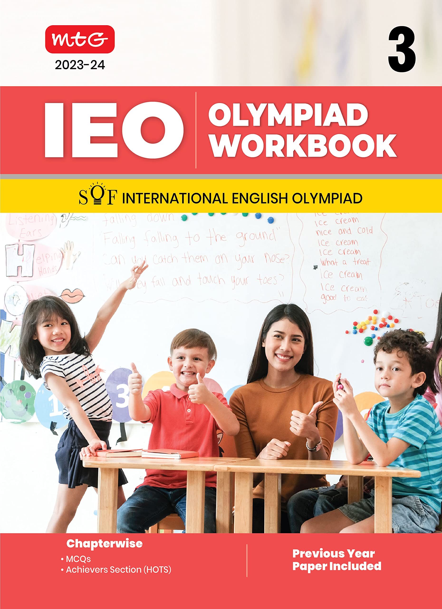 Abilly MTG International English Olympiad (IEO) Workbook for Class 3 - MCQs, Previous Years Solved Paper and Achievers Section - SOF Olympiad Preparation Books For 2023-2024