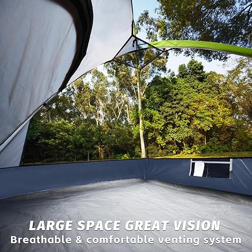 Miniatura 5 de Tienda de campaña para 4 personas, impermeable, resistente al viento, con lluvia, fácil de instalar, tiendas de campaña portátiles para acampar