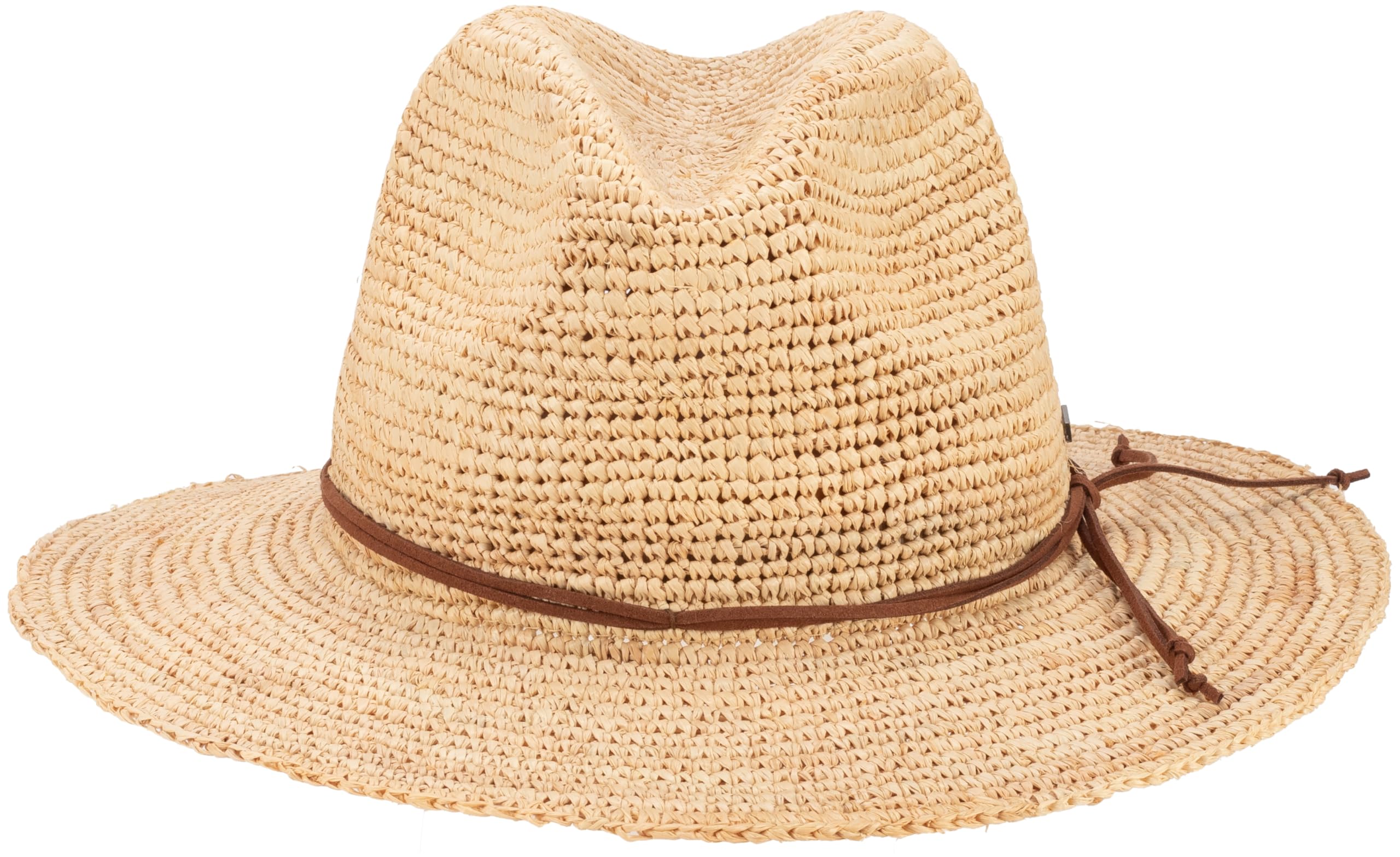 SCIPPIS Torbay – Sommerhut für Damen & Herren | Raffia-Strohhut mit weicher Krempe | Natürlicher Look mit handgehäkeltem Design | Luftig & flexibel