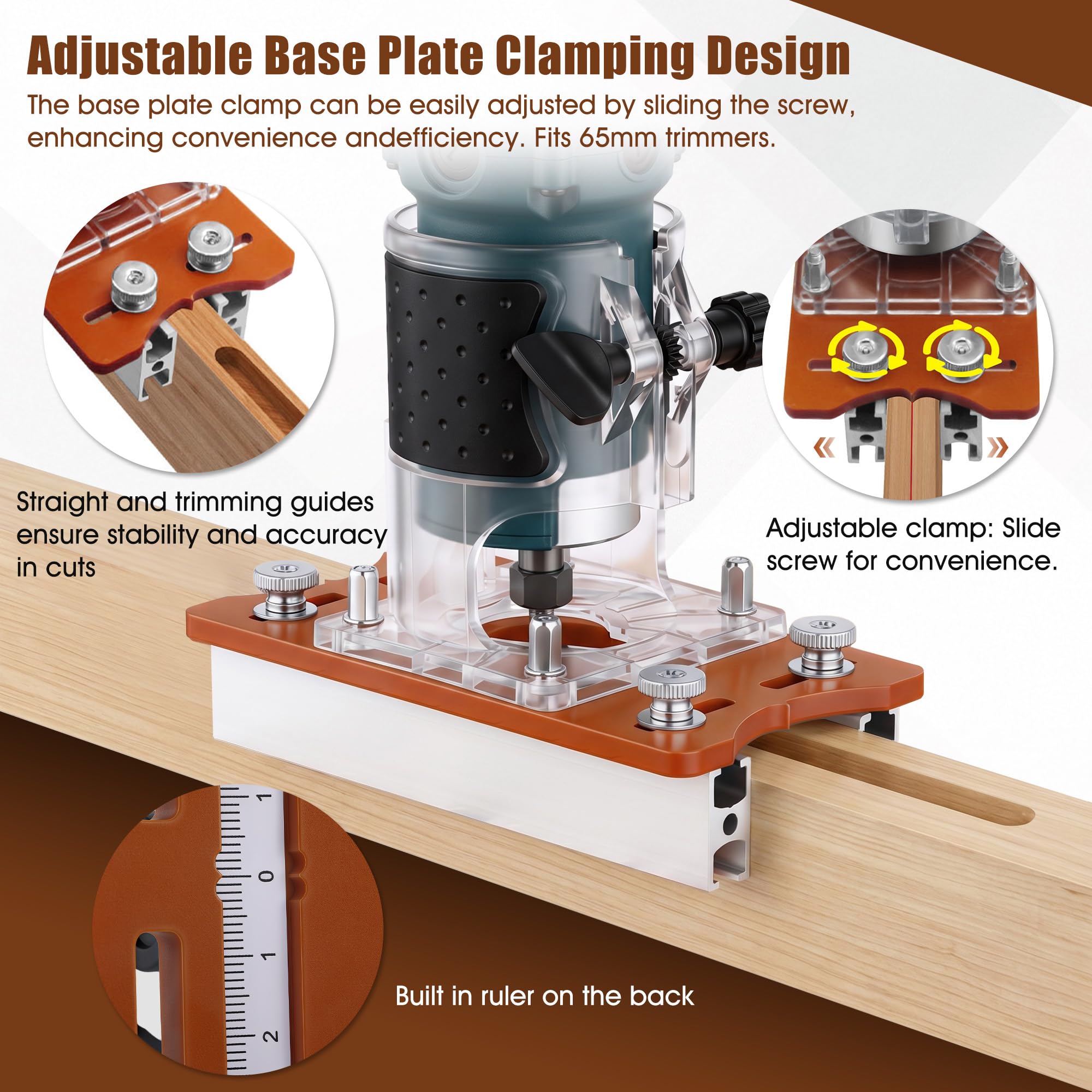 Wood Trimmer Router Base - Precision & Durability -4
