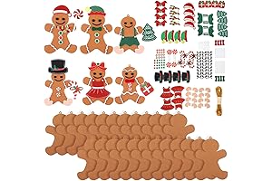 24 Pcs Christmas DIY Felt Gingerbread Man Craft for Kids