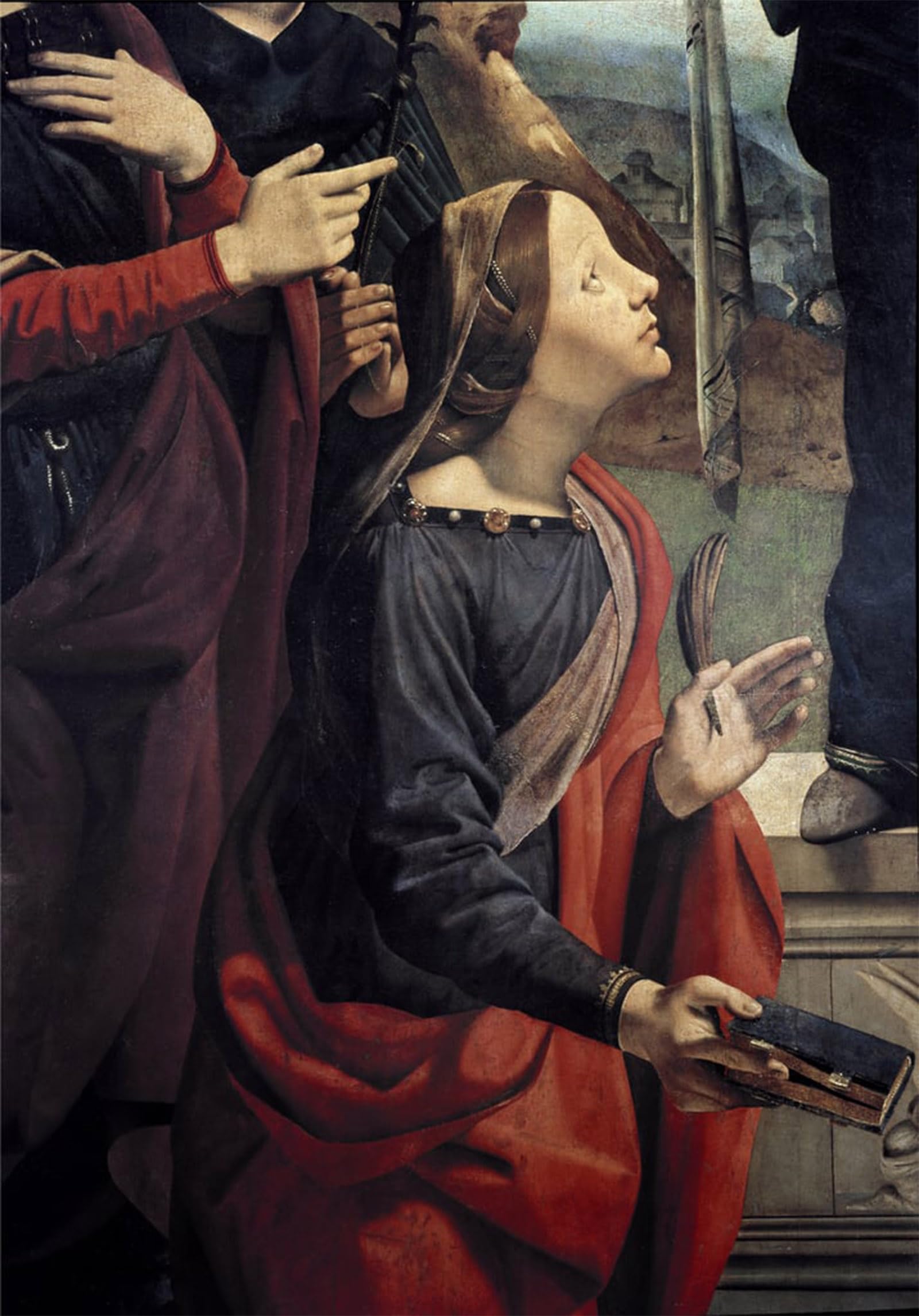ARTXLXXBN Famous Print Painting Colorful Art Print St Catherine of Alexandria Detail of Immaculee Conception Surrounded by Piero Di Cosimo Canvas Art Decorations for Home Decor 60x90cm