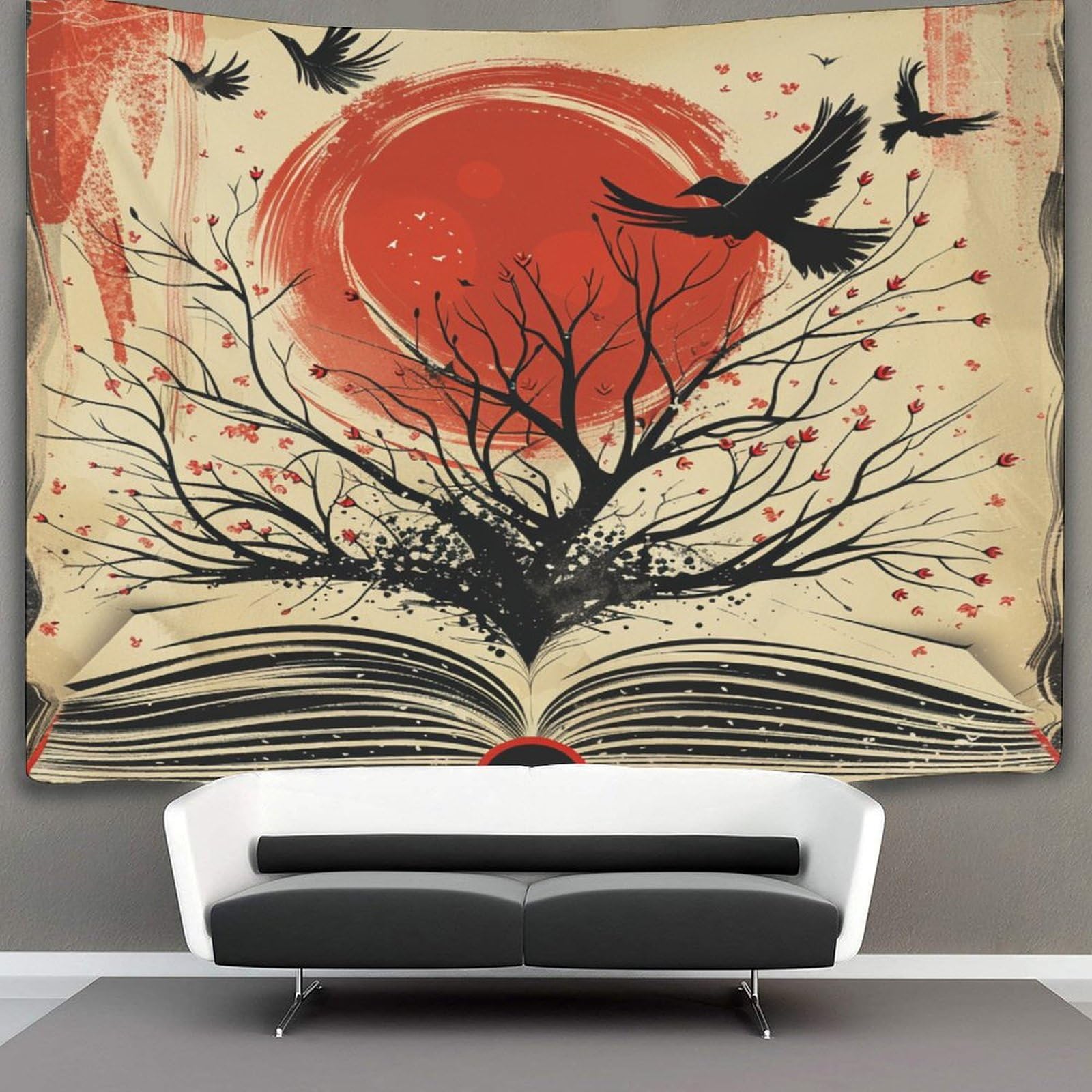 Papier Peint Intissé Photo Mural Arbre De Vie Coloré - Décoration Murale Toison pour Salon, Chambre à Coucher, Salle - Tableaux Tapisserie Photo - 300