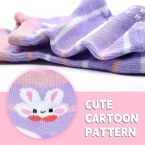 Miniatura 5 de ELUTONG - Calcetines para niños con agarre, antideslizantes, 12 pares para niños, niñas, bebés de 1 a 7 años