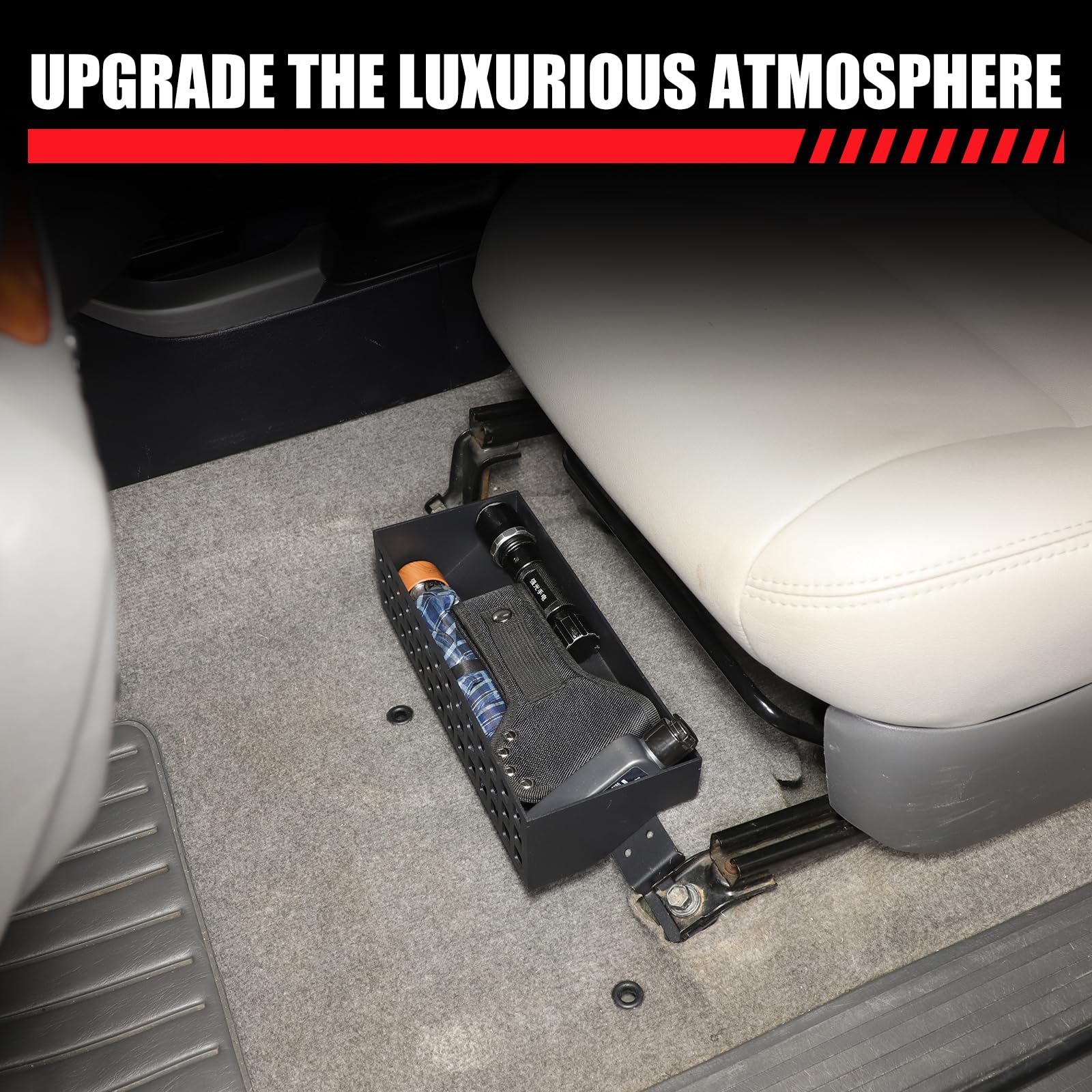 Heutamo Car Co-pilot Under Seat Storage Basket Compatible with Toyota Land Cruiser Prado 2003-2009 Accessories, Driver & Co-pilot Underseat Storage Box Organizer