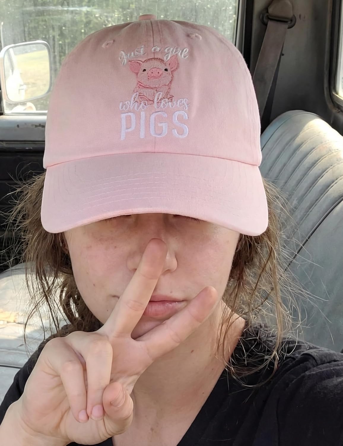 InnoBeta Pig Gifts Hat for Women Girls, Pig Gifts for Christmas, Birthday, Adjustable Embroidered Baseball Cap - Image 6