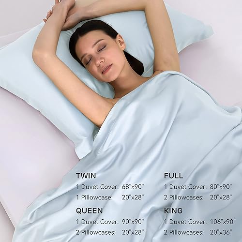 Miniatura 8 de Ventidora Juego de funda de edredón súper suave y refrescante tamaño Queen, 100% Tencel Lyocell (3 piezas), juego de funda de edredón suave y fresco