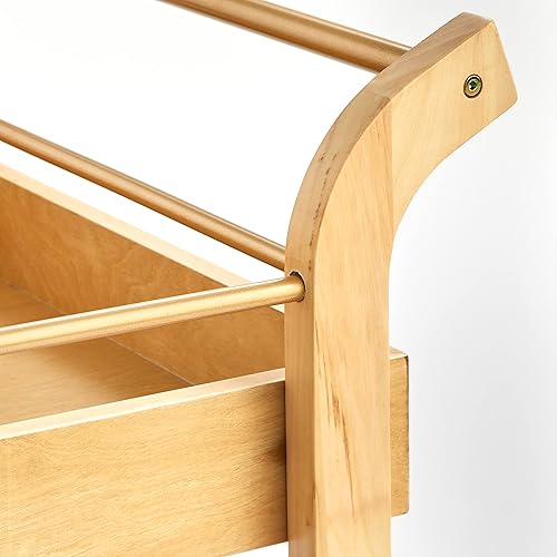 Miniatura 4 de Target Marketing Systems Roz - Carrito de barra rodante con estante para copas y rieles laterales para mayor seguridad, ruedas de bloqueo para