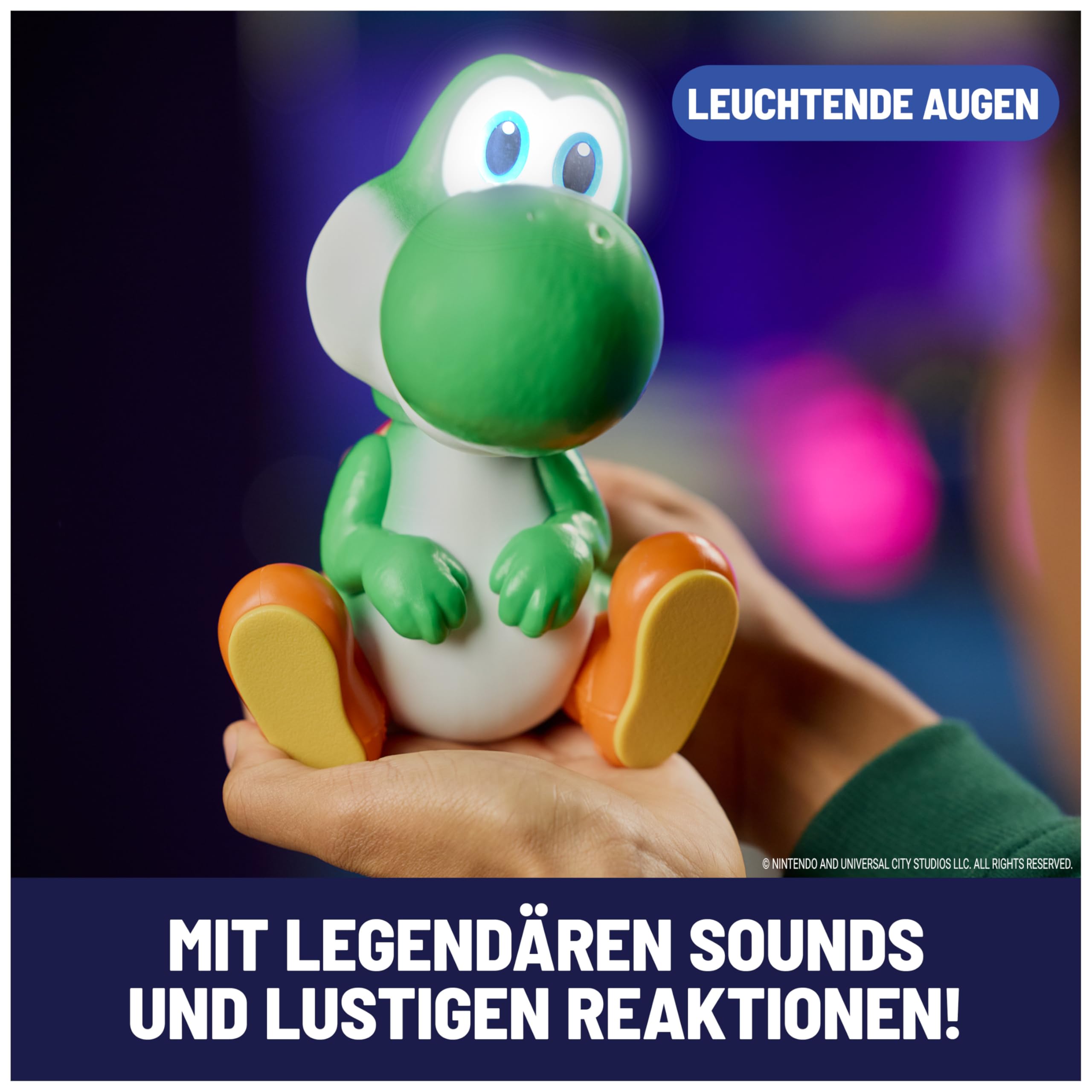 Super Mario Galaxy Movie Hatchin' Yoshi im Ei, ab 4 Jahren | Schlüpft selbst aus dem Ei | Spricht & antwortet | Licht & Sound | Reagiert auf Berührungen | Interaktive Sammelfigur