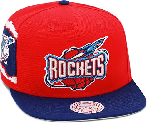 Mitchell & Ness Houston Rockets NBA Jumbotron Snapback Gorra ajustable - RojoRoyal, Rojo -