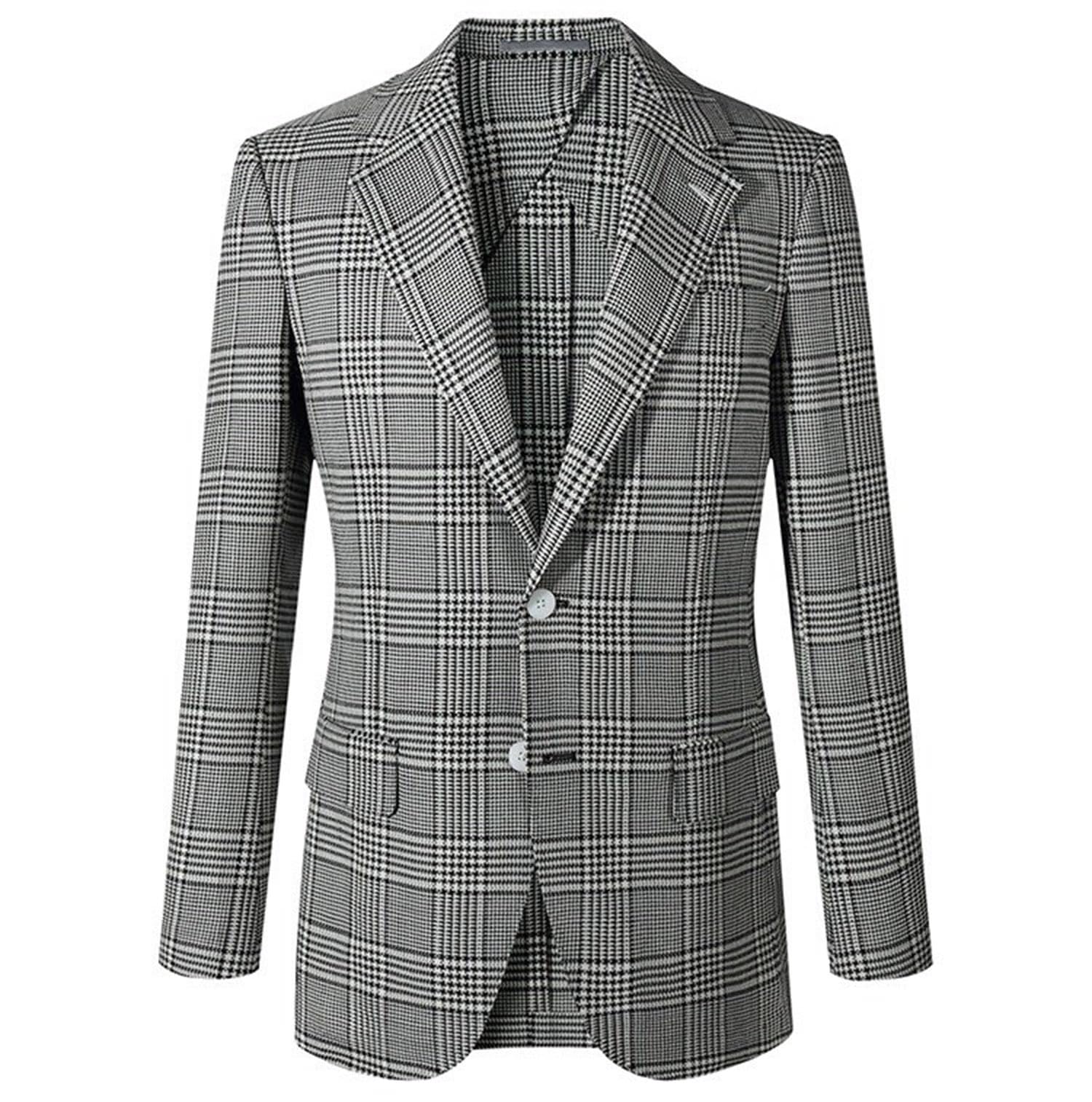 Veste de costume pour hommes veste mariage chic à revers cranté - 5