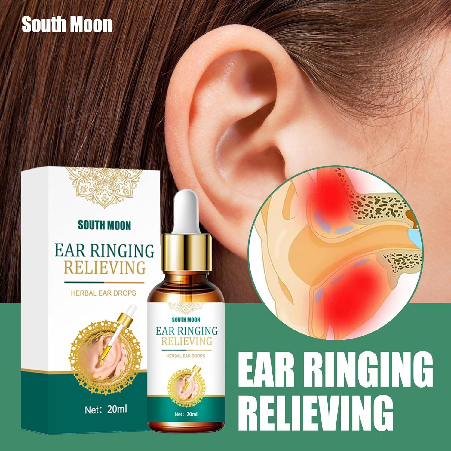 Tinnitus Relief for Ringing Ears, Tinnitus Relief Ear Drops, Natural Tinnitus Relief for Ringing Ears, Effectively Reduce Ear Noise & Promote Healthy Hearing, 20 ml - Image 3