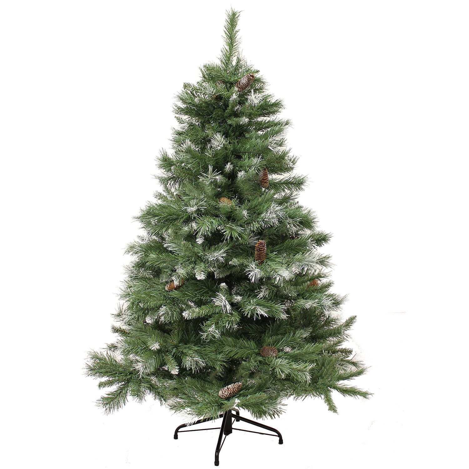 WeRChristmas 5 ft/1,5 m-scandinave Épicéa Bleu Arbre de Noël avec Pommes de pin et Baies et Branches à charnières Facile à Monter