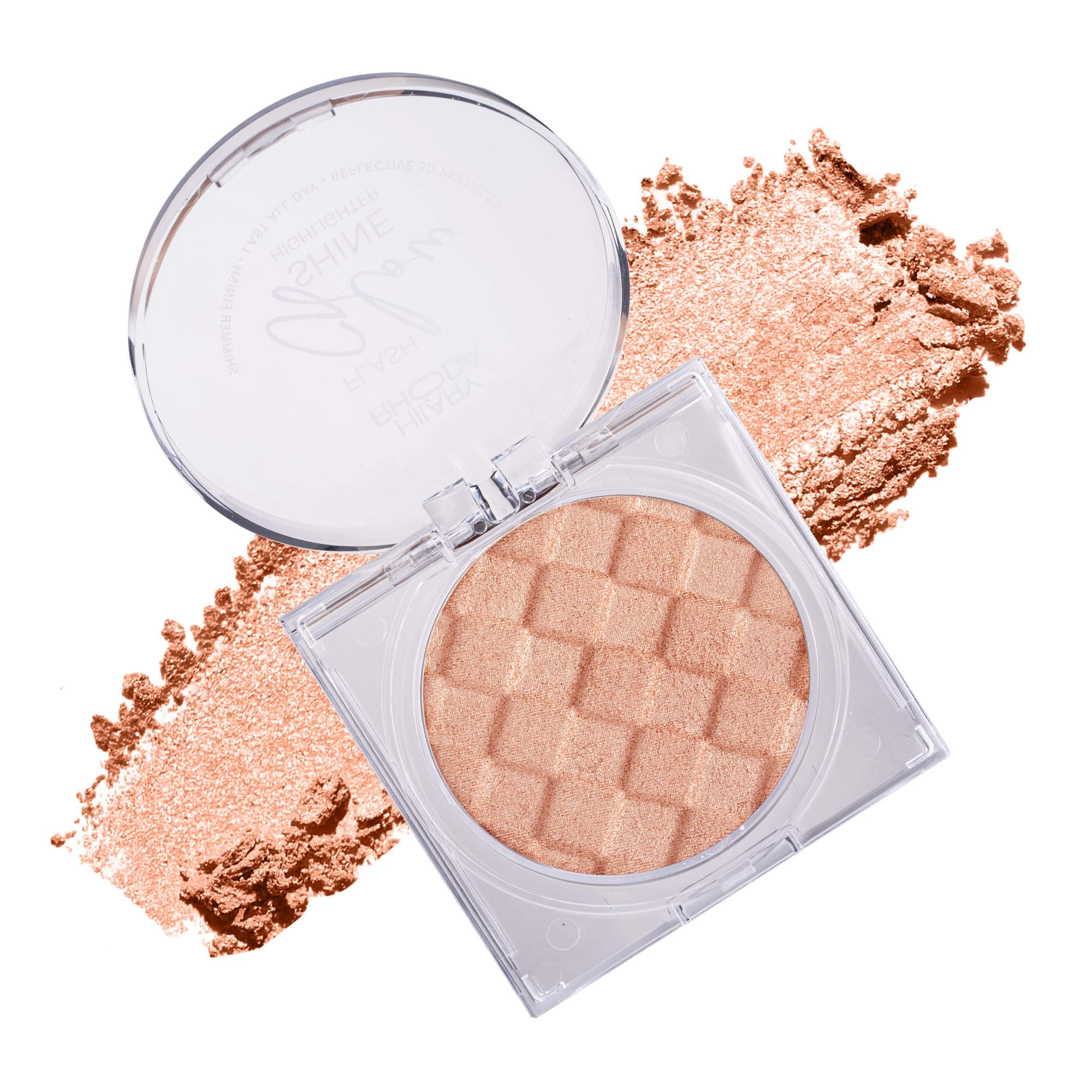 Hilary Rhoda Flash Glow Shine Highlighter | Rich Colour Payoff | Superfine Particles | 3D Reflective Glow | Blends Flawlessly -7g (Rose Shine -Shade 02)-picture-27