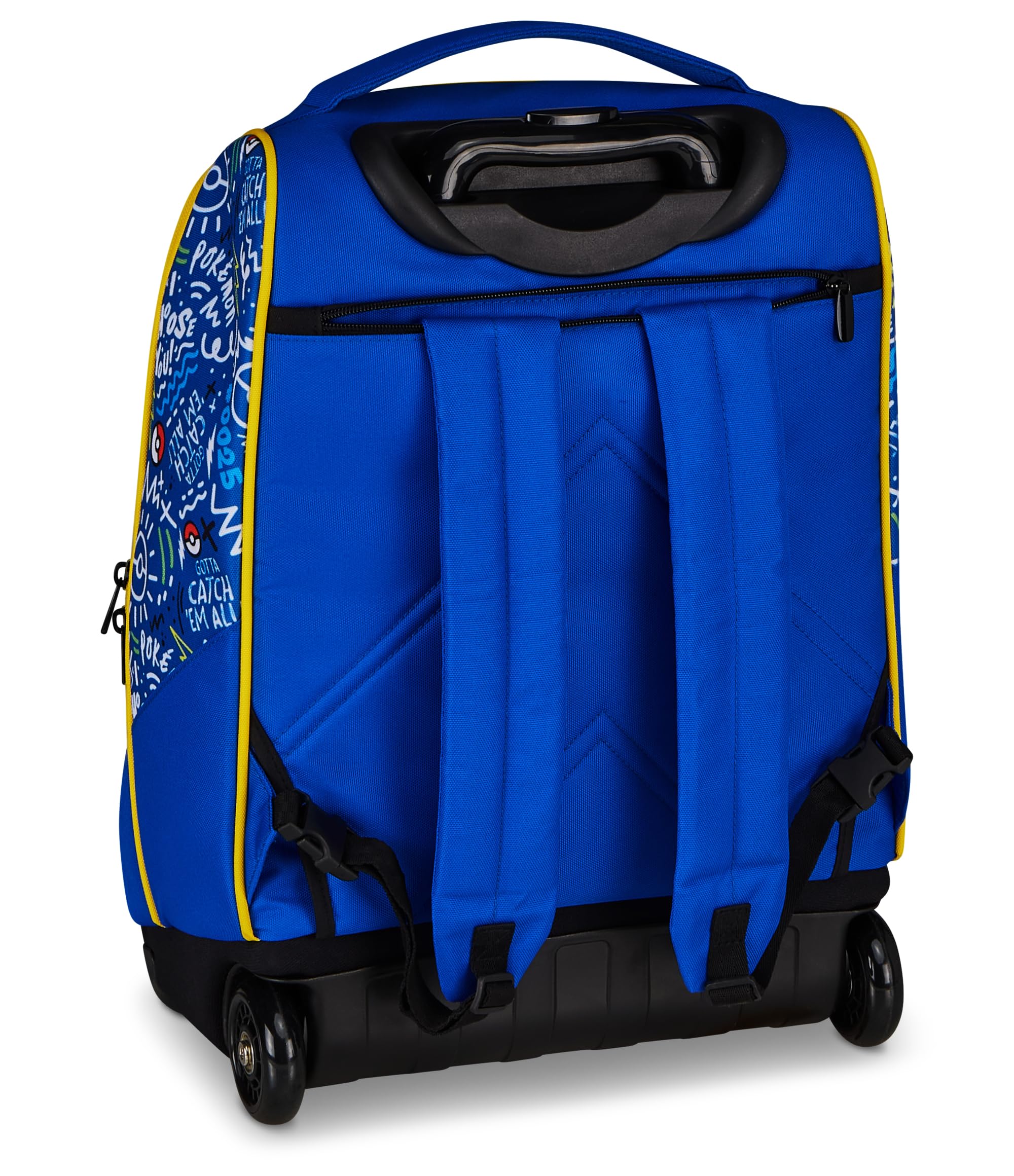 Seven Pokemon Big Trolley, 36 L, Doppio Scomparto, Spallacci a scomparsa, Doppio uso, Tasca frontale, Scuola elementare, Pikachu, Bambini e Bambine, giallo/blu