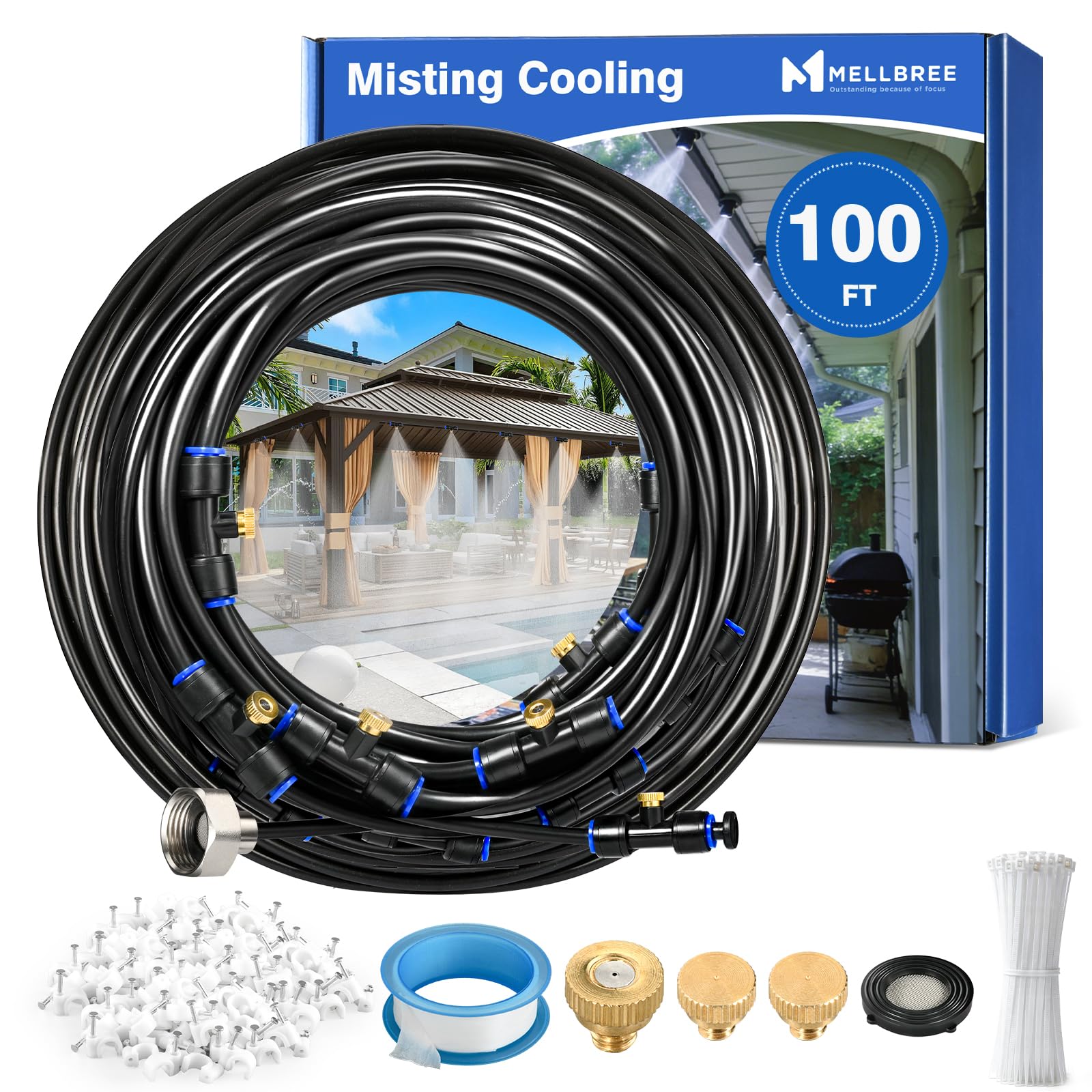 Mellbree 100FT Misting Cooling System