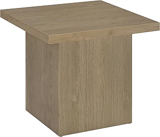 Coaster Home Furnishings - Devar - Wood - Square End Table with Thick Top, Plinth Base, Scratch Resistance and Blocky Frame - Living Room - 23.5-Inch - Latte - 710917