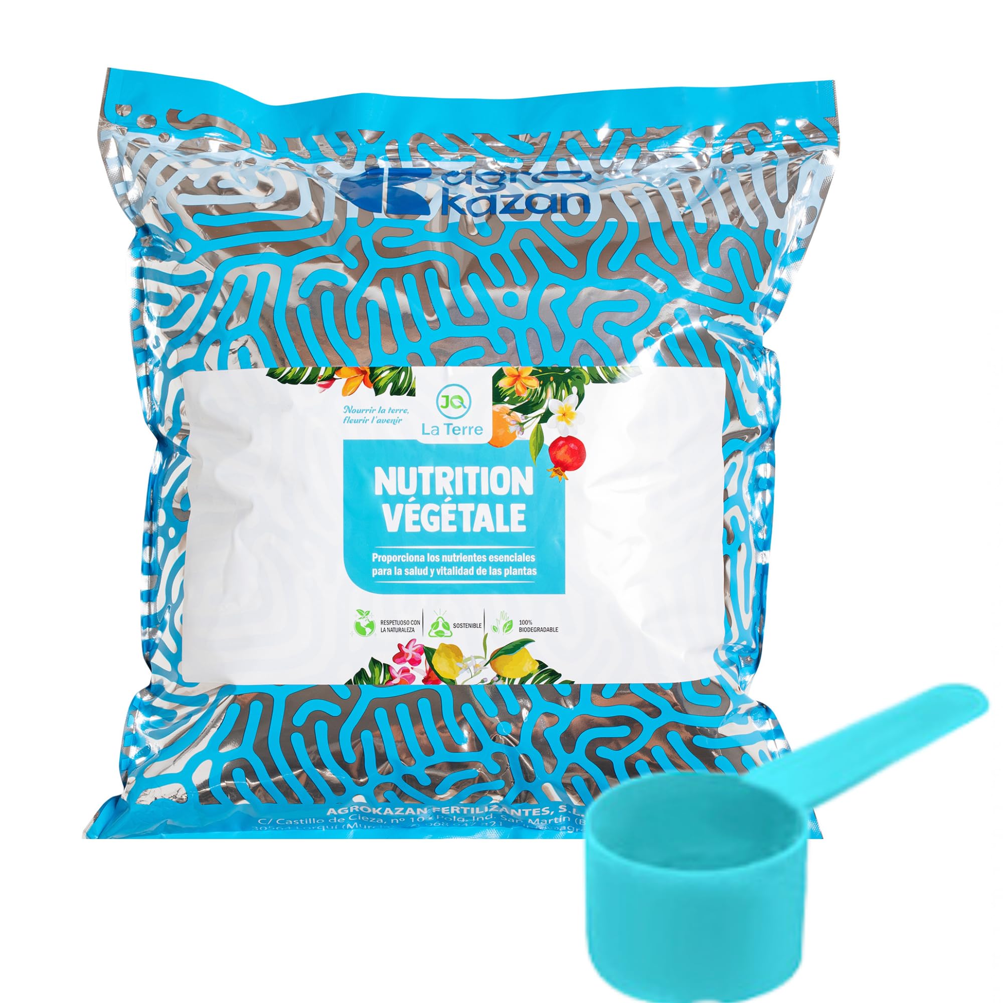 NITRATO DE POTASIO DE 5 KGS CON CUCHARA DOSIFICADORA nitrato potasico para plantas para la maduración en frutales y huerta floracion más abundante y duradera, resistencia a enfermedades