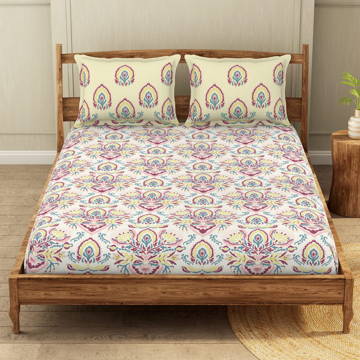 Welspun WonderFull Cotton Rich Double Bedsheet 254 X 228 Cm