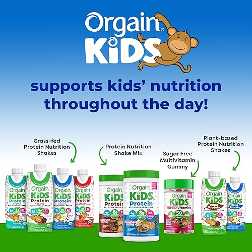 Vista 7 de Orgain Organic Kids Nutritional Protein Shake, Vanilla, Healthy Kids Snacks, 8g Dairy Protein, 3g Fiber, 22 Vitamins & Minerals, No Soy ingredients