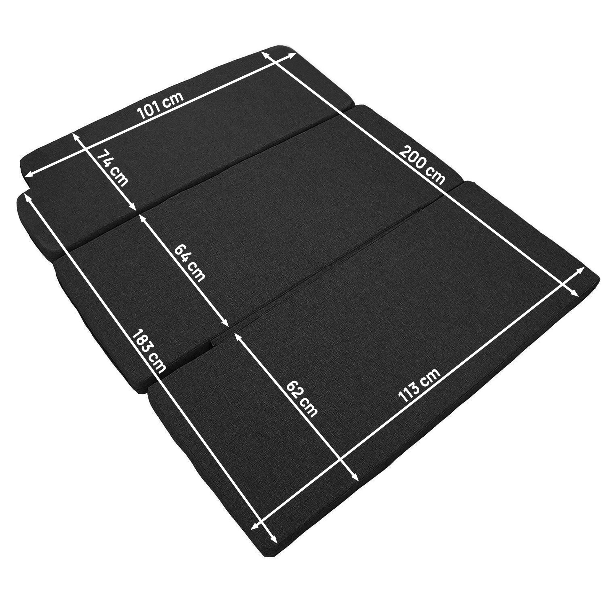 CHROMEMASTER | Compatible con Volkswagen VW T5, T6, T6.1 California en la versión con Cocina móvil | Colchón para Coche, colchón Plegable, colchón portátil | Accesorio útil para la Autocaravana
