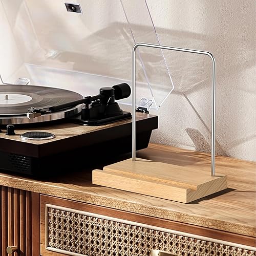 Miniatura 6 de KORRTFID Pantalla de discos de vinilo, soporte para discos de vinilo para álbumes, soporte de colección de discos, soporte para tocadiscos ahora