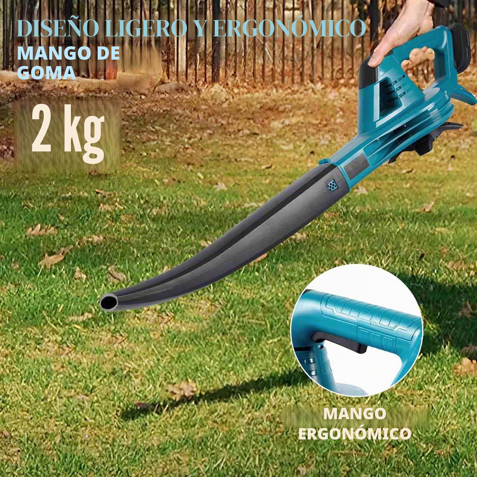 Soplador de hojas para Makita de 18 V, con velocidad de 350 km/h, 6 velocidades ajustables, incluye aspiradora con batería y cargador, soplador para el cuidado del césped, polvo y pelo de animales