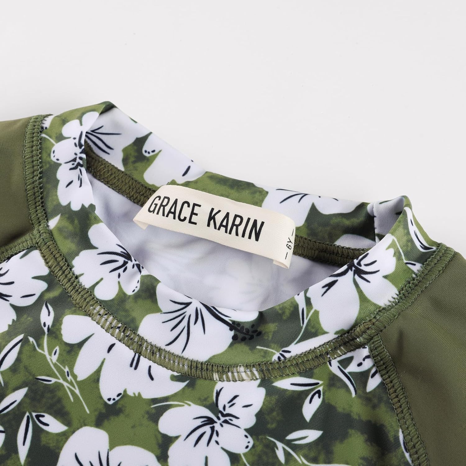 GRACE KARIN Girls Swimsuit Tankini Set Rash Guard Long Sleeve Swimsuit 4 Piece Bathing Suit Swimwear 5-14Y - Image 6