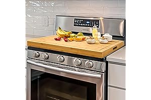 Noodle Board 30"L Bamboo Cover for Gas Electric Stove Top