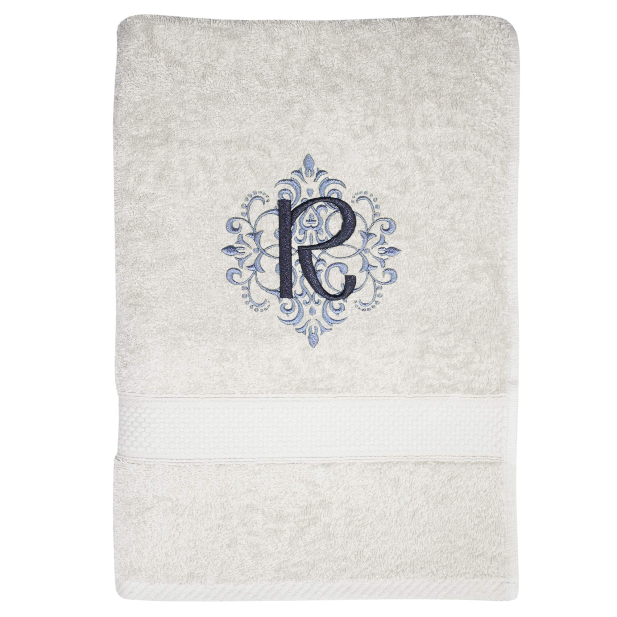 TeddyTs Personalised Lace Monogram Hand Towel (White)