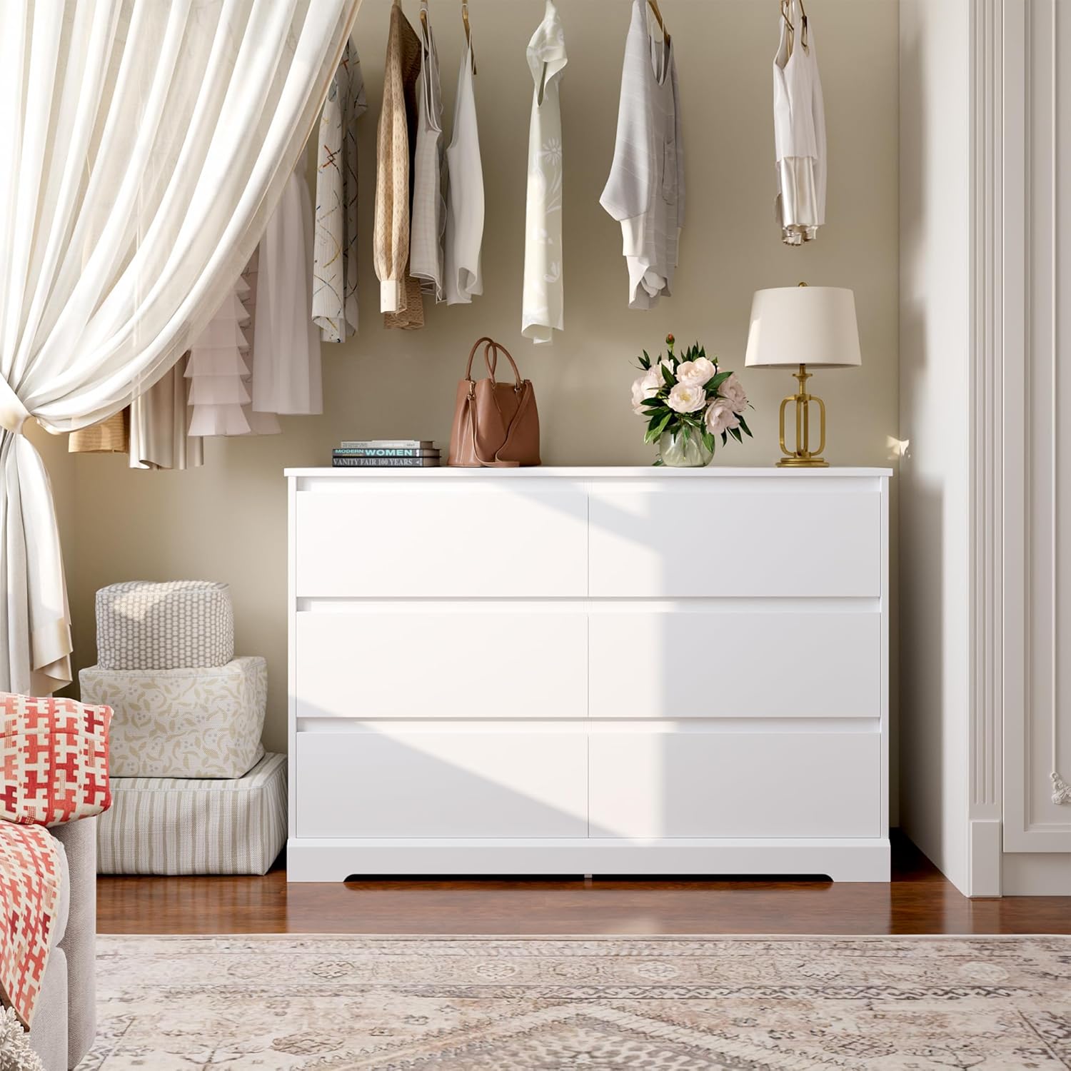White Nursery Dresser with Soft Close Drawers