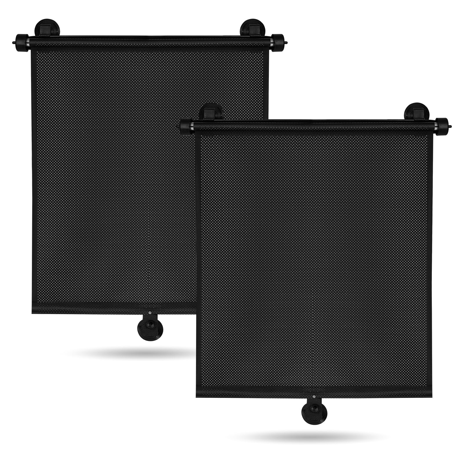 Photo 1 of 2 Pack Car Side Window Sun Shade - Retractable Car Roller Sunshadewith Reinforced Suction Cups, Drop Down UV Interior Sunshade, Stroller Window Sunshade (15" x 17")