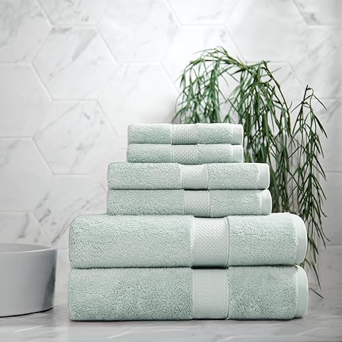 Miniatura 3 de Aston & Arden Toallas de baño egipcias, paquete de 2, ultra suaves, gruesas y absorbentes, 100% algodón egipcio hilado en anillo, para spa, hotel,