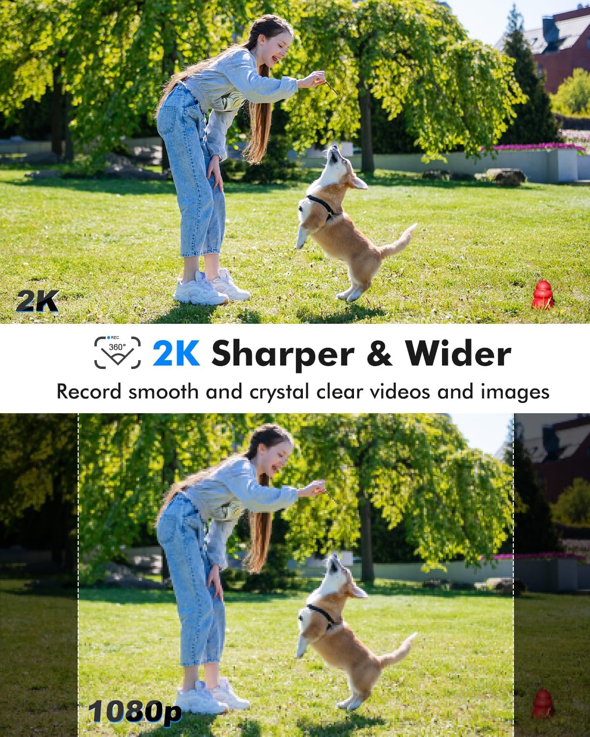 Comparison of 2K and 1080p resolution from YESKAMO DQ201 camera